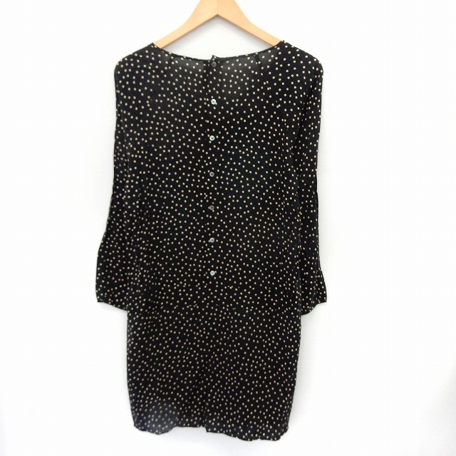 フレームワーク Framework ワンピース ブラウス 膝丈 ドット 長袖 ブラック St4 レディース 172 ベクトルパーク