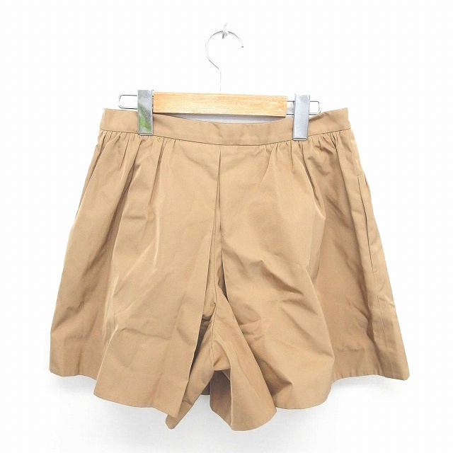 ドゥロワー Drawer パンツ キュロット ショート サイドジップ シルク 