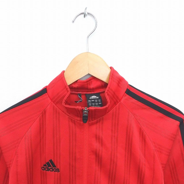 アディダス Adidas 国内正規品 子供服 ジャージ ジャケット ジップアップ ロゴ刺繍 長袖 140 赤 レッド Tt40 キッズ 172 ベクトルパーク