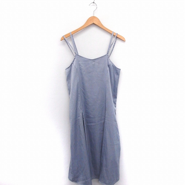 オリーブデオリーブ Olive Des Olive ワンピース キャミワンピ ダブルストラップ ロング 無地 シンプル F グレー 灰 Ft15 レディース 172 ベクトルパーク