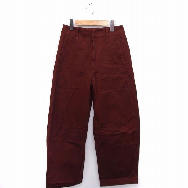 ユニクロ Uniqlo U パンツ ワイド ロング 無地 シンプル コットン 綿 61 ブラウン 茶 Ft19 レディース 172 ベクトルパーク