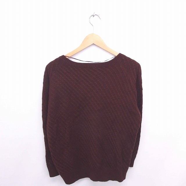 ジーユー Gu ニット セーター Vネック 無地 ラグランスリーブ 長袖 M 赤紫 ワインレッド Tt19 メンズ 172 ベクトルパーク
