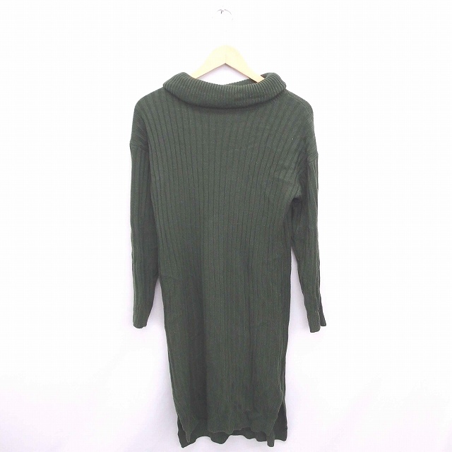 チャオパニック Ciaopanic ワンピース ロング ニット タートルネック プルオーバー 長袖 M 緑 グリーン Tt28 レディース 172 ベクトルパーク