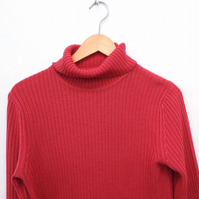ユニクロ Uniqlo ニット セーター リブ タートルネック 長袖 M ピンク Ft36 レディース 172 ベクトルパーク