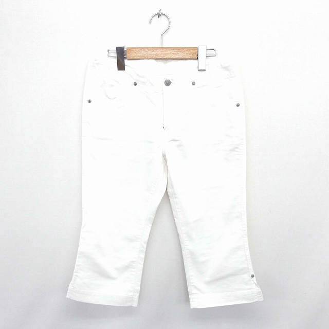 ユニクロ Uniqlo パンツ チノパン アンクル丈 ジップフライ ストレート 綿 コットン 70 アイボリー 白 Tt33 レディース 172 ベクトルパーク