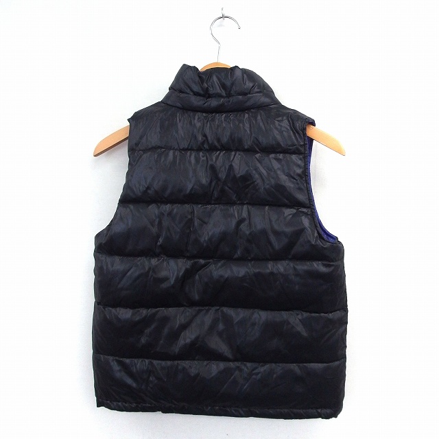 エックスガール X Girl ベスト ジャケット アウター フェイクダウン 中綿 リバーシブル ジップアップ 2 ブラック パープル St1 レディース 172 ベクトルパーク