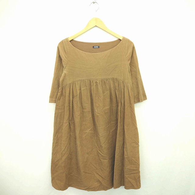 ジャーナルスタンダード Journal Standard ワンピース ロング ボートネック コーデュロイ プルオーバー フレア 七分袖 茶 ベージュ Tt8 レディース 172 ベクトルパーク