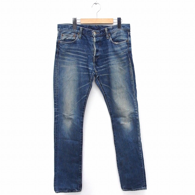 グリーン Green パンツ デニム ジーンズ ストレート ロング 綿 30 ブルー 青 Ft2 メンズ 172 ベクトルパーク