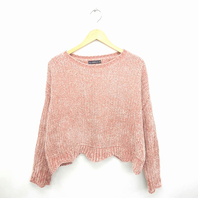 ザラ Zara ニット セーター 丸首 ビッグシルエット 無地 シンプル 長袖 M ピンク Tt38 レディース 172 ベクトルパーク ザラ Zara ニット セーター 丸首 ビッグシルエット 無地 シンプル 長袖 M ピンク Tt38 レディース 172 ベクトルパーク