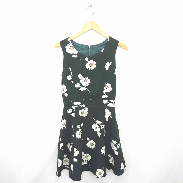 マジェスティックレゴン Majestic Legon ワンピース 膝下丈 花柄 プルオーバー 丸首 ノースリーブ Free グリーン ホワイト 緑 白 Tt22 レディース 172 ベクトルパーク