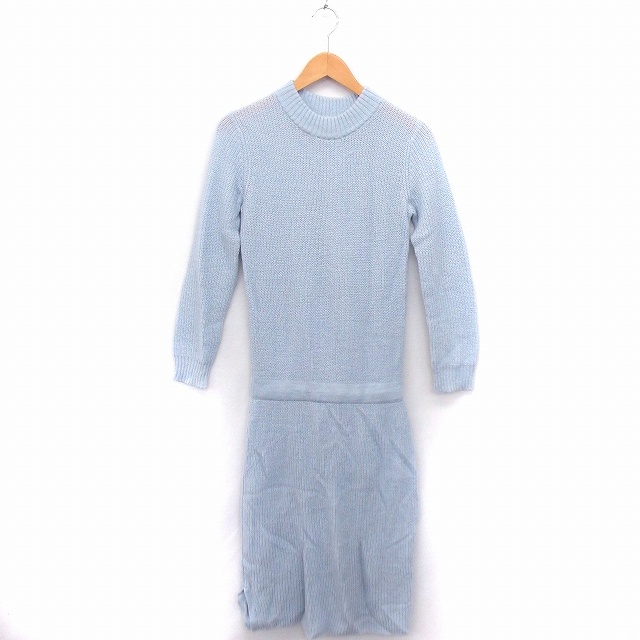 トランテアン ソン ドゥ モード 31 Sons De Mode ワンピース ニット モックネック 長袖 ロング モヘヤ混 36 ライトブルー Ft21 レディース 172 ベクトルパーク