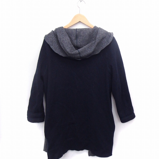 ロペ Rope コーディガン カーディガン ニット アウター トッパー フード 長袖 ロング ウール M ネイビー 紺 Ft3 レディース 172 ベクトルパーク