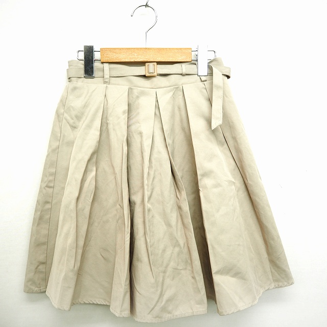 【eMus/ｴﾐｭｰｽﾞ】ｵﾘｼﾞﾅﾙﾘｭｯｸｷｬﾘｰ (M, ベージュ) エムズエキサイト EMSEXCITE スカート ボトムス フレア 無地 ゴム ベルト ミニ ショート丈 M ベージュ /MT12 レディース  172-902012170309 | ベクトルパーク