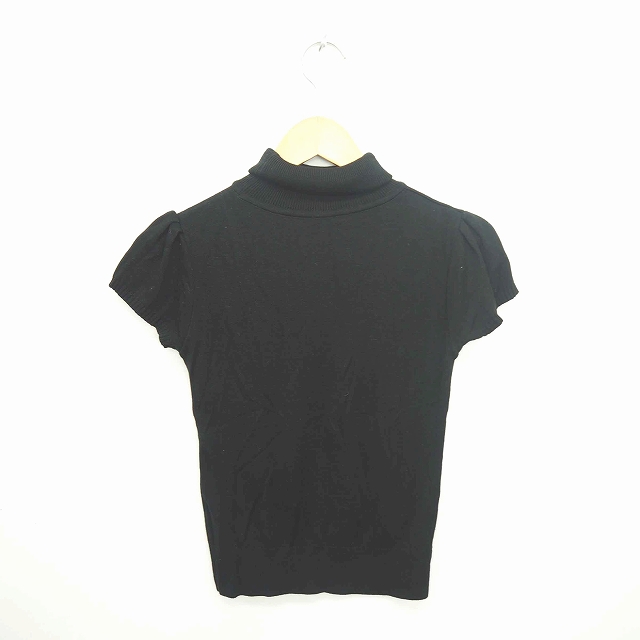 イング Ingni ニット セーター タートルネック 無地 シンプル 半袖 M 黒 ブラック Tt36 レディース 172 ベクトルパーク