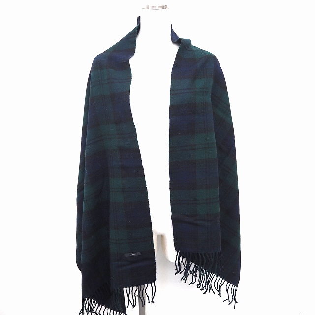 ロッソ Rosso アーバンリサーチ マフラー ストール チェック フリンジ ネイビー グリーン 紺 緑 Mt15 メンズ レディース 172 ベクトルパーク