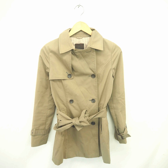 メイソングレイ Mayson Grey コート アウター トレンチ ミドル ダブルボタン ベルト 2 茶 ベージュ Tt26 レディース 172 ベクトルパーク