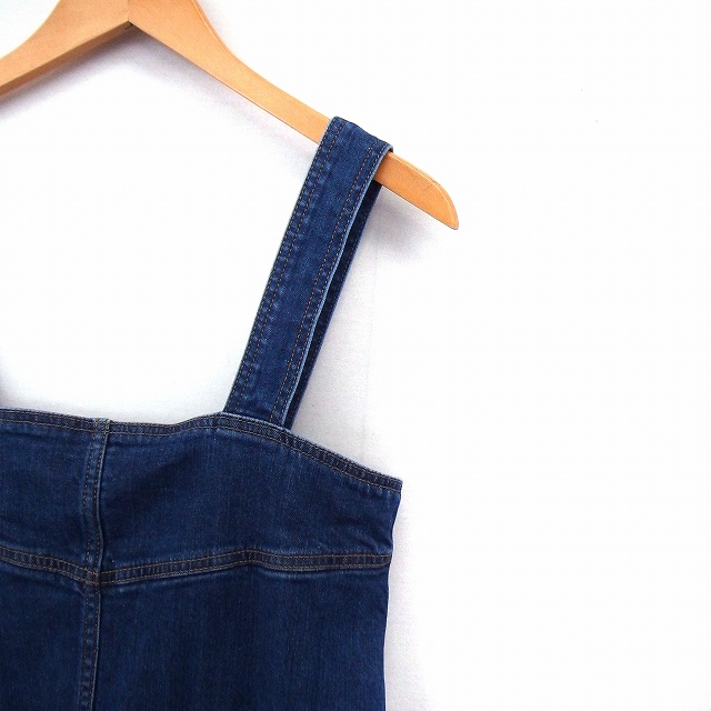 イエナ Iena L Atelier Denime D Iena ジャンパースカート デニム ワンピース 膝丈 バックジップ 36 ブルー St16 レディース 172 ベクトルパーク