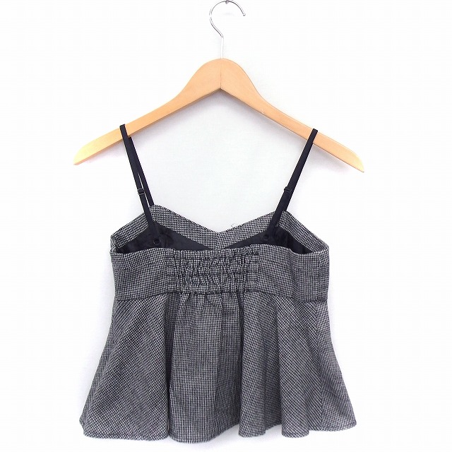 スナイデル Snidel ビスチェ 千鳥柄 ノースリーブ ウール混 F ブラック 黒 グレー 灰 Ft5 レディース 172 ベクトルパーク