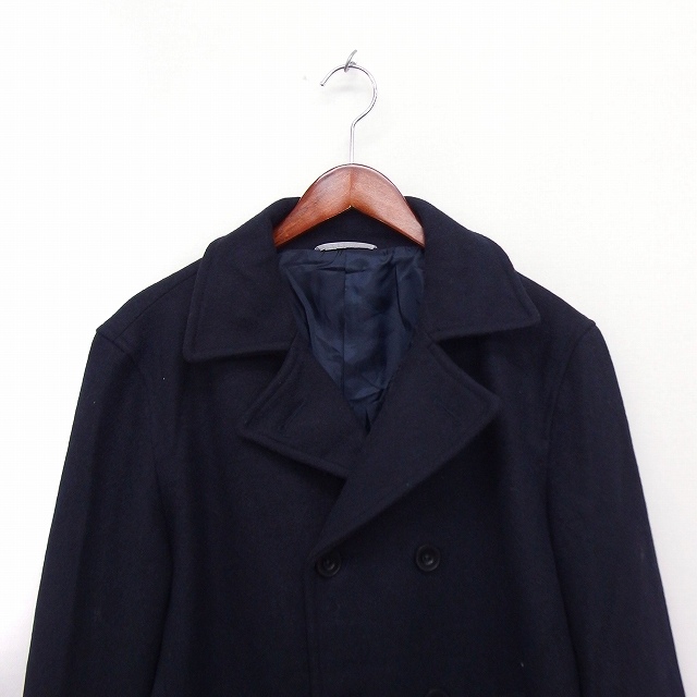 アー ヴェ ヴェ オム ミッシェルクラン A V V Homme コート アウター Pコート ピーコート 長袖 無地 ウール混 Xl ネイビー 紺 Ft3 メンズ 172 ベクトルパーク