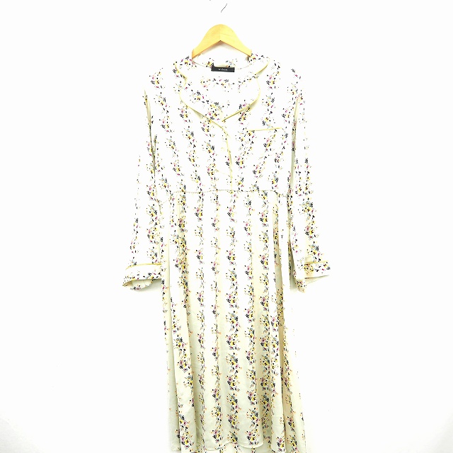 ダブルクローゼット W Closet ワンピース 花柄 ロング丈 長袖 F ライトパープル ライトグリーン 薄紫 黄緑 Mt25 レディース 172 ベクトルパーク