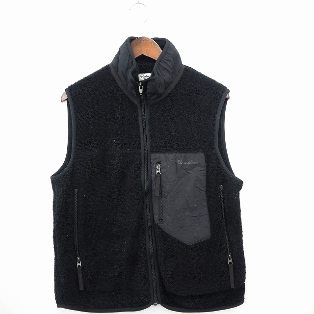 Unhand Uent ジャケット アウター ベスト ベロア 袖なし ノースリーブ S ブラック 黒 Mt44 メンズ 172 ベクトルパーク
