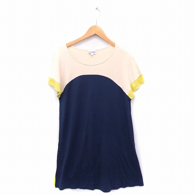 ホコモモラ Jocomomola ワンピース 配色 丸首 フレンチスリーブ ひざ丈 40 ネイビー 紺 ベージュ Ft10 レディース 172 ベクトルパーク ホコモモラ Jocomomola ワンピース 配色 丸首 フレンチスリーブ ひざ丈 40 ネイビー 紺 ベージュ Ft10 レディース 172 ベクトルパーク