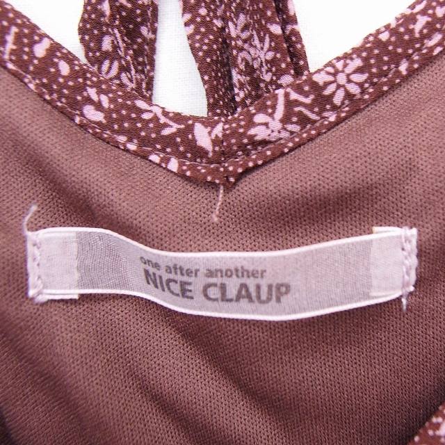 ワンアフター アナザー ナイスクラップ One After Another Nice Claup ワンピース 花柄 リボン 長袖 ロング F ブラウン 茶 ピンク Ft44 レディース 172 ベクトルパーク