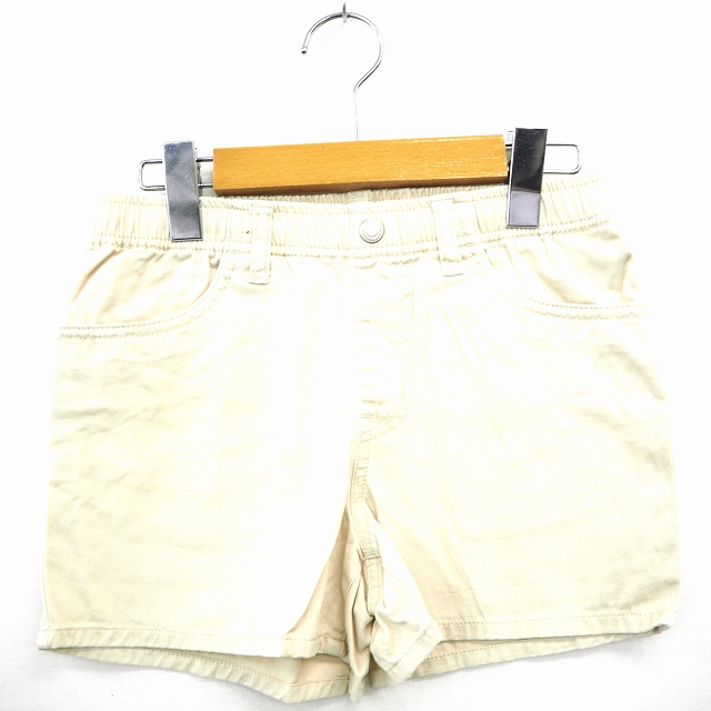 ユニクロ Uniqlo 子供服 パンツ ボトムス ショート丈 無地 シンプル L アイボリー Mt1 キッズ 172 ベクトルパーク