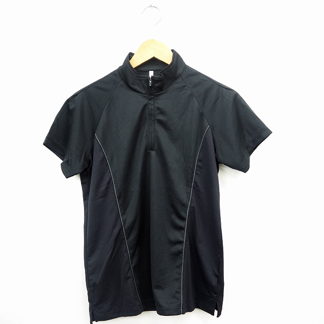 ユニクロ Uniqlo シャツ ブラウス シンプル 半袖 L ブラック 黒 Mt29 レディース 172 ベクトルパーク