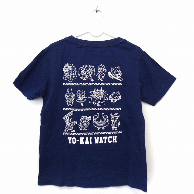 ユニクロ Uniqlo 子供服 Ut Tシャツ カットソー 妖怪ウォッチ 丸首 半袖 コットン 綿 130 ネイビー 紺 Ft46 キッズ 172 ベクトルパーク