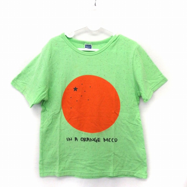 B Room 子供服 Tシャツ カットソー オレンジ プリント 丸首 半袖 コットン 綿 130 グリーン 緑 Ft48 キッズ 172 902103100164 ベクトルパーク