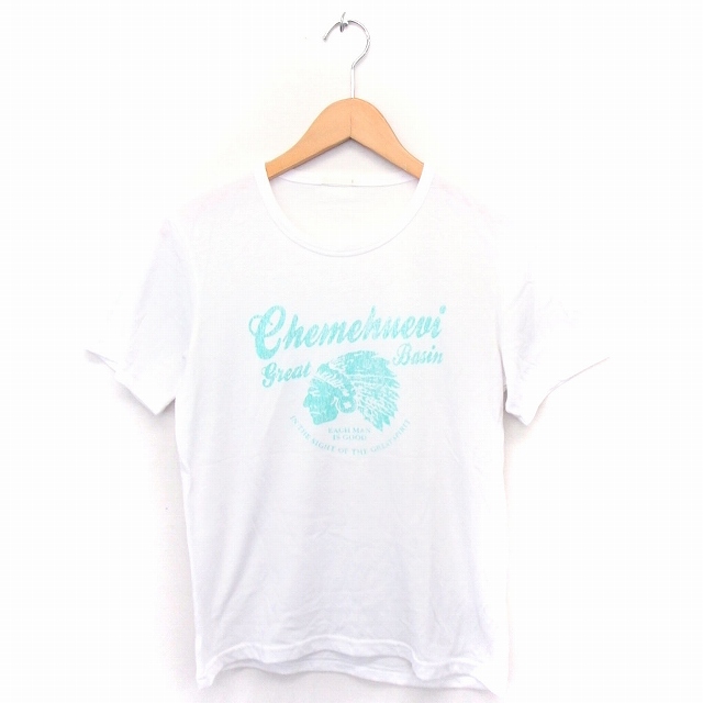 ジーユー Gu Tシャツ カットソー プリント 丸首 半袖 綿混 S ホワイト 白 Ft16 メンズ 172 ベクトルパーク