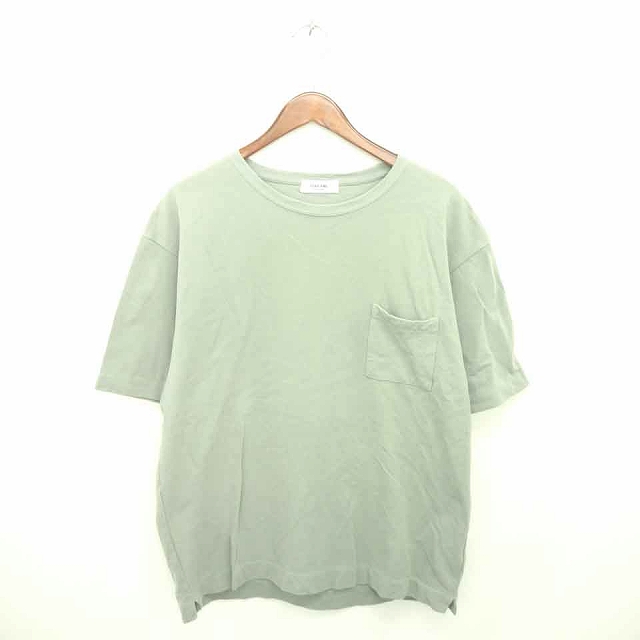 プラスワン Plus One Tシャツ カットソー ボートネック 無地 シンプル 綿 コットン 半袖 Xl 薄緑 グリーン Tt39 メンズ 172 ベクトルパーク