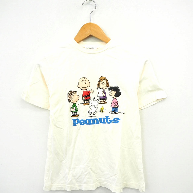 ピーナッツ Peanuts Tシャツ カットソー スヌーピー イラスト 半袖 コットン 綿 M アイボリー Mt18 レディース 172 ベクトルパーク