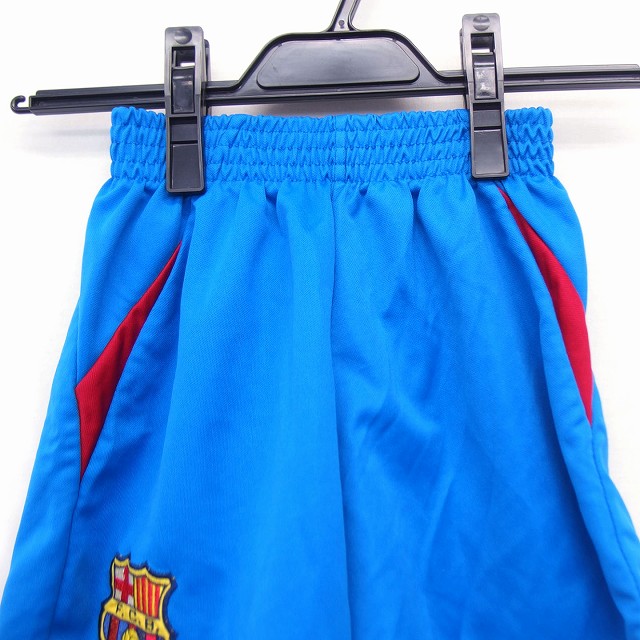 子供服 ズボン ハーフパンツ ワッペン バルセロナ S ブルー 青 /HT5 N