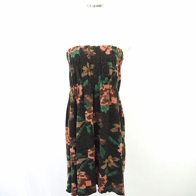 ミスティック Mystic ワンピース 総柄 チューブトップ ひざ丈 ブラック レッド 黒 赤 Mt36 レディース 172 ベクトルパーク