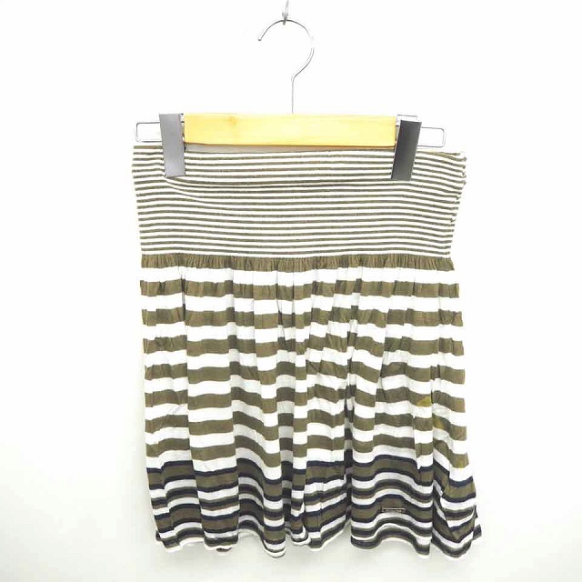 パトリツィアペペ PATRIZIA PEPE スカート フレア ミニ ボーダー 薄手  