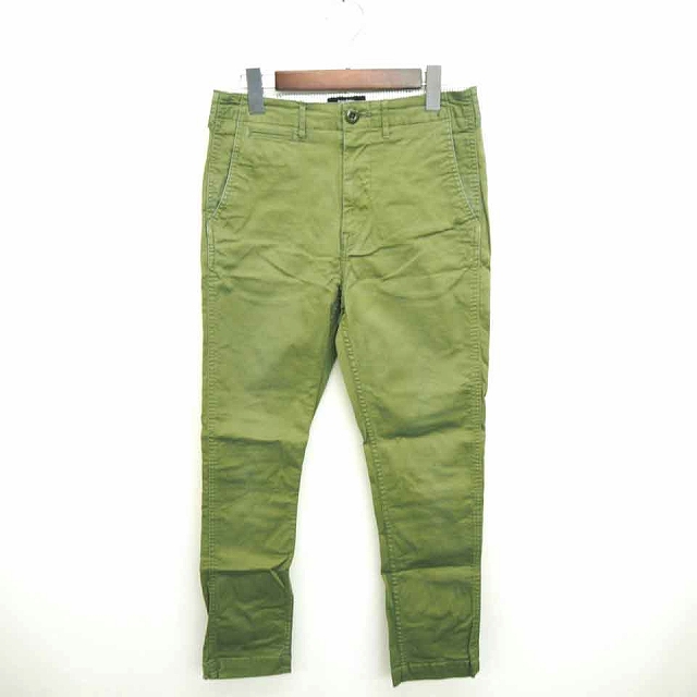 ビームス Beams パンツ スキニー ジップフライ 無地 シンプル 綿 コットン S 緑 グリーン Tt7 メンズ 172 ベクトルパーク