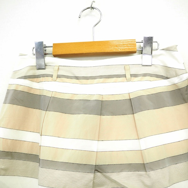 トラサルディ TRUSSARDI フレアスカート ボーダー ミモレ丈 38  