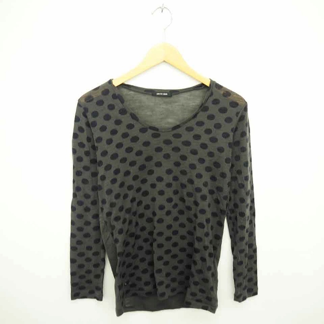 pas de calais ドット柄 ニットカットソー ネイビー パドカレ pas de calais ドット柄 ニットカットソー ネイビー パドカレ