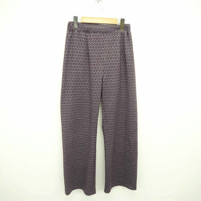 ジーナシス JEANASIS パンツ ハイウエスト イージー 総柄 ウエストゴム F 紫 パープル /TT41 レディース  172-902109110062 | ベクトルパーク JEANASISの総柄パンツ