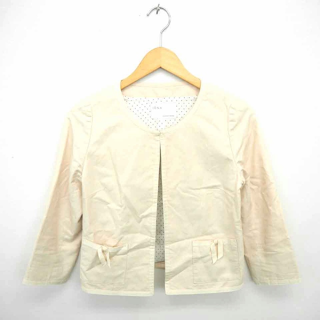 イエナ ジャケット ベージュ ウォッシャブル ソフトリネン2Bジャケット