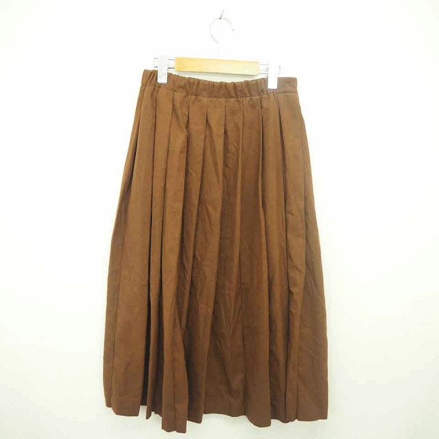 ニコアンド Niko And スカート フレア ロング 厚手 ベルト装飾 無地 シンプル 3 茶 ブラウン Tt6 レディース 172 ベクトルパーク