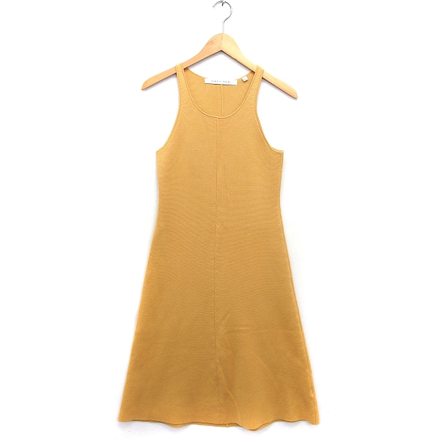 ユニクロ Uniqlo ルメール Lemaire ワンピース Aライン フレア Uネック ノースリーブ ロング コットン 綿 無地 M イエロー 黄 Ft44 レディース 172 ベクトルパーク
