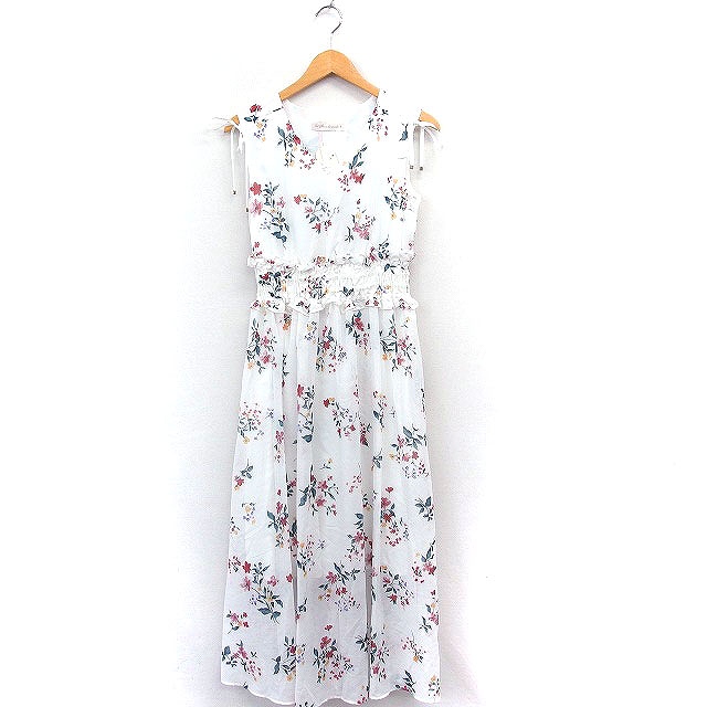 未使用品 トランテアン ソン ドゥ モード 31 Sons De Mode ワンピース 花柄 Vネック ロング 袖なし ノースリーブ 3 ホワイト 白 Mt27 レディース 172 ベクトルパーク