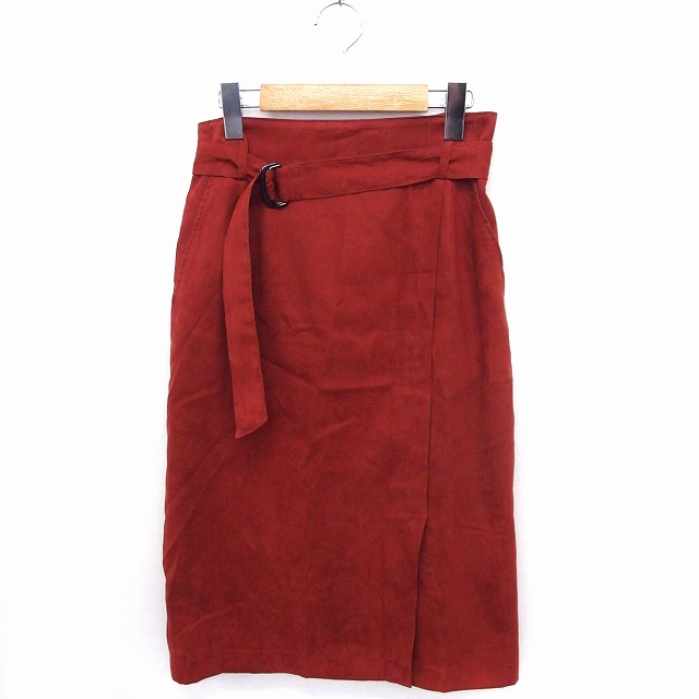 ボッシュ BOSCH ロング タイト スカート スリット フェイクスエード  