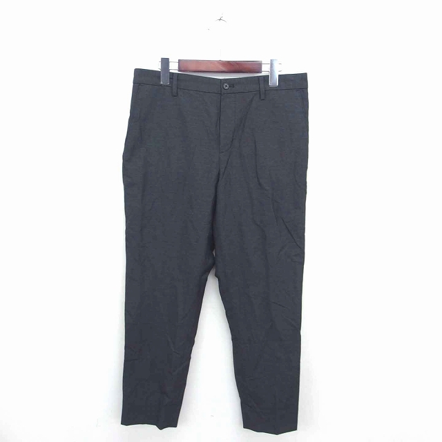 グローバルワーク Global Work テーパード センタープレス パンツ ジップフライ 麻 リネン混 薄手 Xl チャコールグレー Tt38 メンズ 172 ベクトルパーク