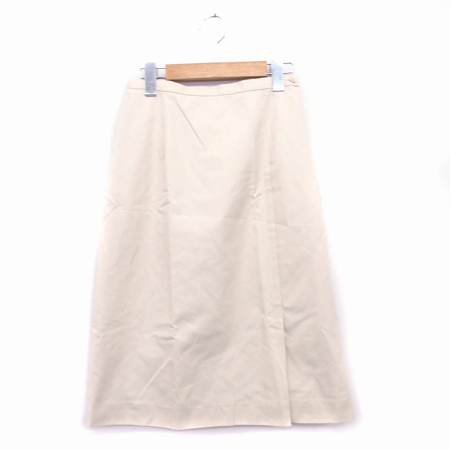 エフデ ef-de スカート 台形スカート 膝丈 無地 シンプル 9 アイボリー  