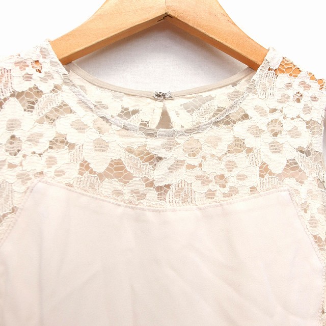 FRAY I.D ピンクベージュ ノースリーブドレス サイズ０ FRAY I.D ピンクベージュ レース ノースリーブ FRAY I.D ピンク