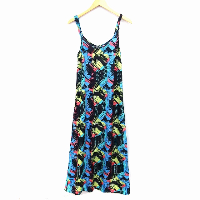 ボルコム Volcom マキシ丈 キャミワンピース 総柄 カラフル フレア Aライン ノースリーブ S ブルー 青 ブラック 黒 Ft レディース 172 ベクトルパーク ボルコム Volcom マキシ丈 キャミワンピース 総柄 カラフル フレア Aライン ノースリーブ S ブルー 青 ブラック 黒 Ft レディース 172 ベクトルパーク